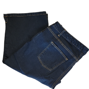 Woman Within Dark Blue Denim Cropped Jean / Bermuda Short Size 22WP EUC